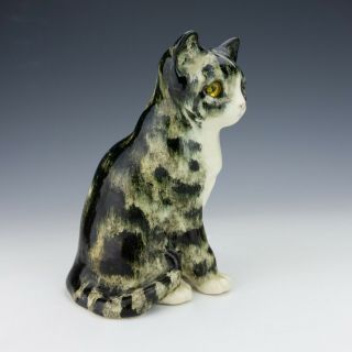 Vintage Winstanley Pottery Hand Painted Kitten Cat Figure - With Glass Eyes. 2