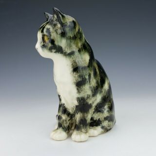 Vintage Winstanley Pottery Hand Painted Kitten Cat Figure - With Glass Eyes. 4