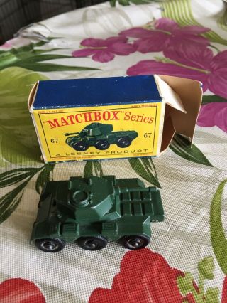 Matchbox Regular Wheels 67 Saladin Armoured Car Made In England Lesney & Box
