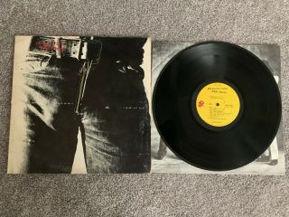 The Rolling Stones Sticky Fingers Vinyl Lp Record 1971 Coc 59100 With Zipper