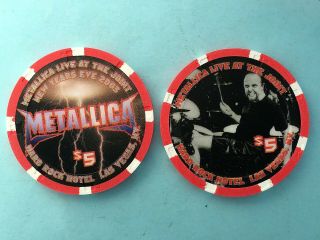 Hard Rock Metallica Drummer $5 Casino Chip - Mint/new