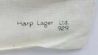 Vintage 1960s Breweriana Advertising Tea Towel - Harp Lager - Guinness Brewery 3