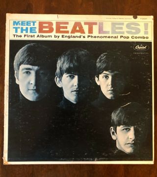 The Beatles - Meet The Beatles Lp Brown/gray Printing Error 3 Bmi T - 2047 Mono