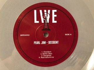 Pearl Jam ‎Dissident Fox Theatre Atlanta 1994 LP Grey Vinyl BRR4002 EX/EX Import 2