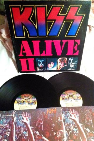 Kiss Alive Ii.  Org.  1977 Pressing.  Casablanca Nblp 7076 With Book 2 Lp Nm