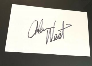 Adam West Legendary Actor Signed Autograph 3x5 Index Card Batman