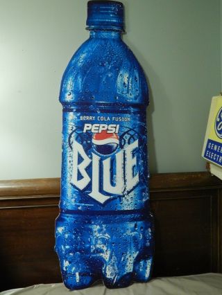 Pepsi Blue Berry Cola Fusion [48  X 15  ] In - Store Promo Soda Bottle 2002 - 