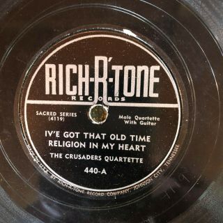 Rich - R - Tone 440 Crusaders Quartette Rainbow Of Love 78 Rpm Country V,