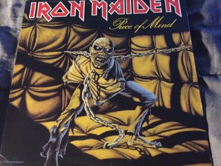 5 Iron Maiden Lps - Number Of The Beast - Powerslave,  Somewhere In Time.  Piece Of