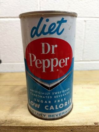 Vintage Diet Dr.  Pepper Flat Top Pull Tab Can