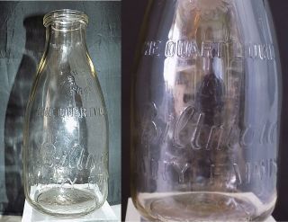 Rare Biltmore Dairy One Quart Milk Bottle Asheville Nc Approved 1955