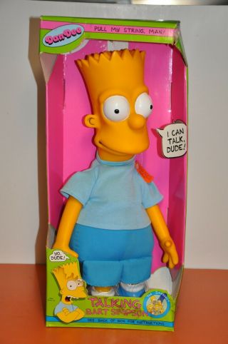 Vintage 1990 Bart Simpson Dan Dee " Talking Bart Simpson Doll "