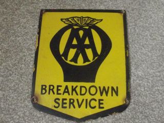 A A Breakdown Service Metal Sign Size 22.  7 X 17.  8 Cms Estate Cleared