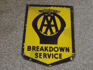 A A Breakdown Service Metal Sign Size 22.  7 X 17.  6 Cms Estate Cleared