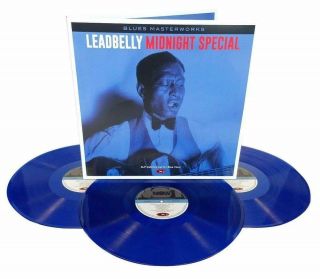 Leadbelly Midnight Special 3 Lp Gatefold Set Blue Vinyl Record John Hard,  More