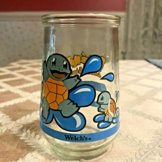 1999 Nintendo Collectible Pokemon 07 Squirtle Welch ' s Jelly Jar Juice Glass 2