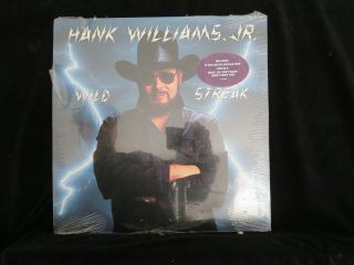 Hank Williams Jr. ,  Wild Streak [with Hype Sticker] Usa Old Stock Lp