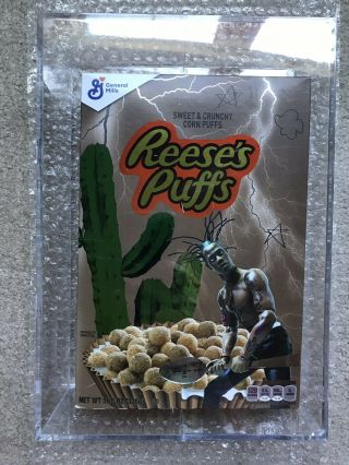 Travis Scott X Reese’s Puffs Cereal Box In Hand 100 Authentic