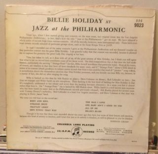 33C 9023 Billie holiday At Jazz At The Philharmonic - DSM,  Rare Orig UK LP VG/G, 3