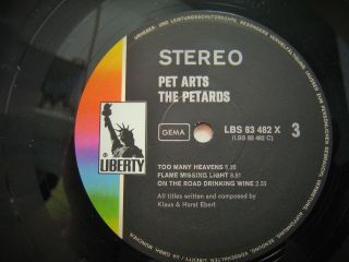 THE PETARDS - Pet Arts (2 LP),  Orig.  Germany Kraut Prog Psych Rock,  Liberty 1971 5
