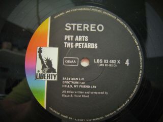 THE PETARDS - Pet Arts (2 LP),  Orig.  Germany Kraut Prog Psych Rock,  Liberty 1971 6
