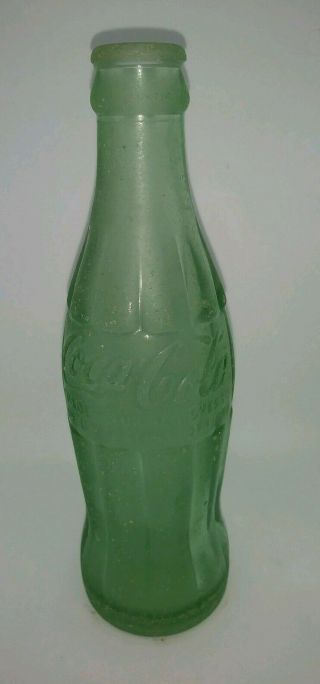 Vintage Coca - Cola Bottle Miami Fl.  Green Glass,  Ocean Salvage,  Rare