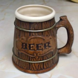 Vintage 1957 Treasure Craft Ceramic Beer Mug