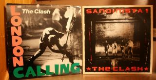 The Clash 2lp London Calling,  3lp Sandinista W/poster Joe Strummer Mick Jones