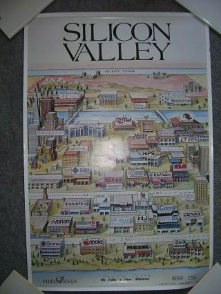 1986 Silicon Valley Video Seven 24 X 36 Poster