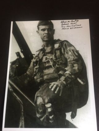 Abner Aust Signed 8x10 Photo Flying Ace Pilot Wwii Lifetime