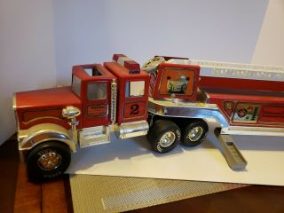 Vintage 1988 Tonka Hook And Ladder Fire Truck.  Engine No 1 6
