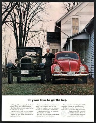 1963 Volkswagen Vw Bug Beetle Ad Albert Gillis Model A Ford