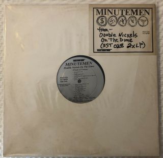 Minutemen - Double Nickels Promo Lp Etched.  Firehose Sst Black Flag Mike Watt