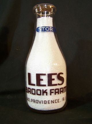 Antique Vintage Glass Milk Bottle Lee 