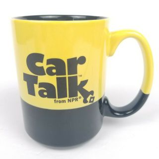VTG Car Talk NPR Coffee Mug Tea Cup Black Yellow Click & Clack Tappet Brothers 2