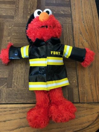 Elmo Sesame Street Fire Fighter Fdny York Fire Dept 15 " Plush 2009 Gund Kids