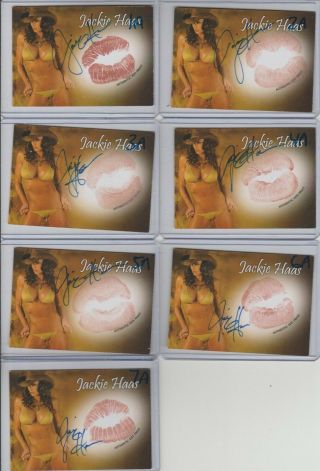 Jackie Haas Wwe Wrestler Signed & Kissed Trading Card 3a Tough Enough Tna