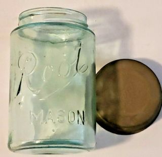 Vintage Root Pint Fruit Jar W/lid