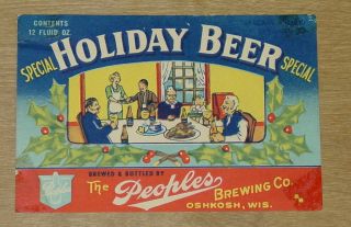 1 Beer Label,  Oshkosh,  Wisconsin,  People 