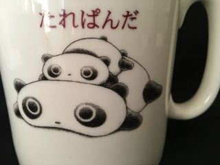 Vintage 2000 San - X TarePanda Tare Panda Ceramic Mug/Cup Panda On Lid Hello Kitty 8