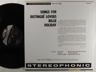 BILLIE HOLIDAY Songs For Distingue Lovers VERVE LP NM Classic Records 200g 2