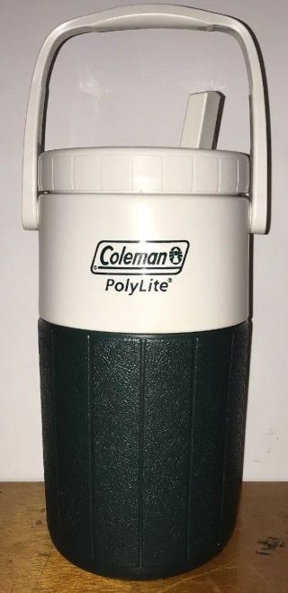 Vtg Coleman Poly Lite Model 5590.  1/2 Gal Plastic Drink Cooler Jug W/spout Top