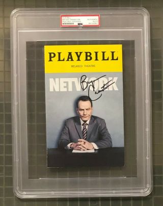 Bryan Cranston Signed Network Playbill Broadway Program Autographed Psa/dna Auto