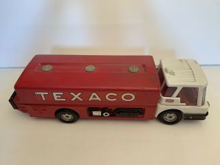 Vintage 1960’s Texaco Gas Fuel Truck,  Pressed Steel,  Park Plastics