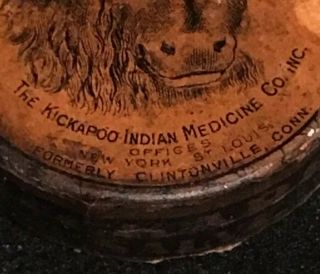 Graphic Early Drug Store Tin,  Kickapoo Salve,  Kickapoo Indian Medicine Co.  Rare 5