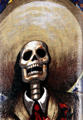 De La Luna Day of the Dead Borracho Skull Liquor Flask 8 Ounce Tequila Flask 2