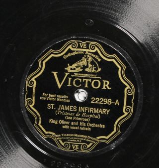 King Oliver And His Orchestra Victor 22298 V Pre War Jazz 78