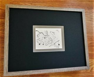 Pablo Picasso Hand Signed Print From 1966 " Toros Y Toreros "