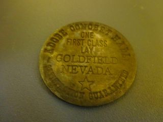 Vintage Brass Brothel Token Adobe Concert Hall Goldfield Nev Cat House Coin