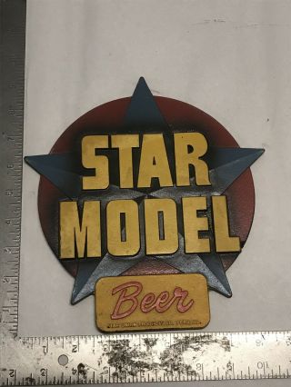 Antique Star Beer Advertisement And Anheiser Busch Wall Sconse.